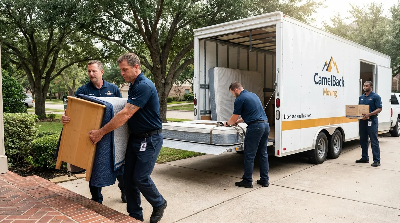 Crew loading residential truck for cross-state move from Ellijay, GA